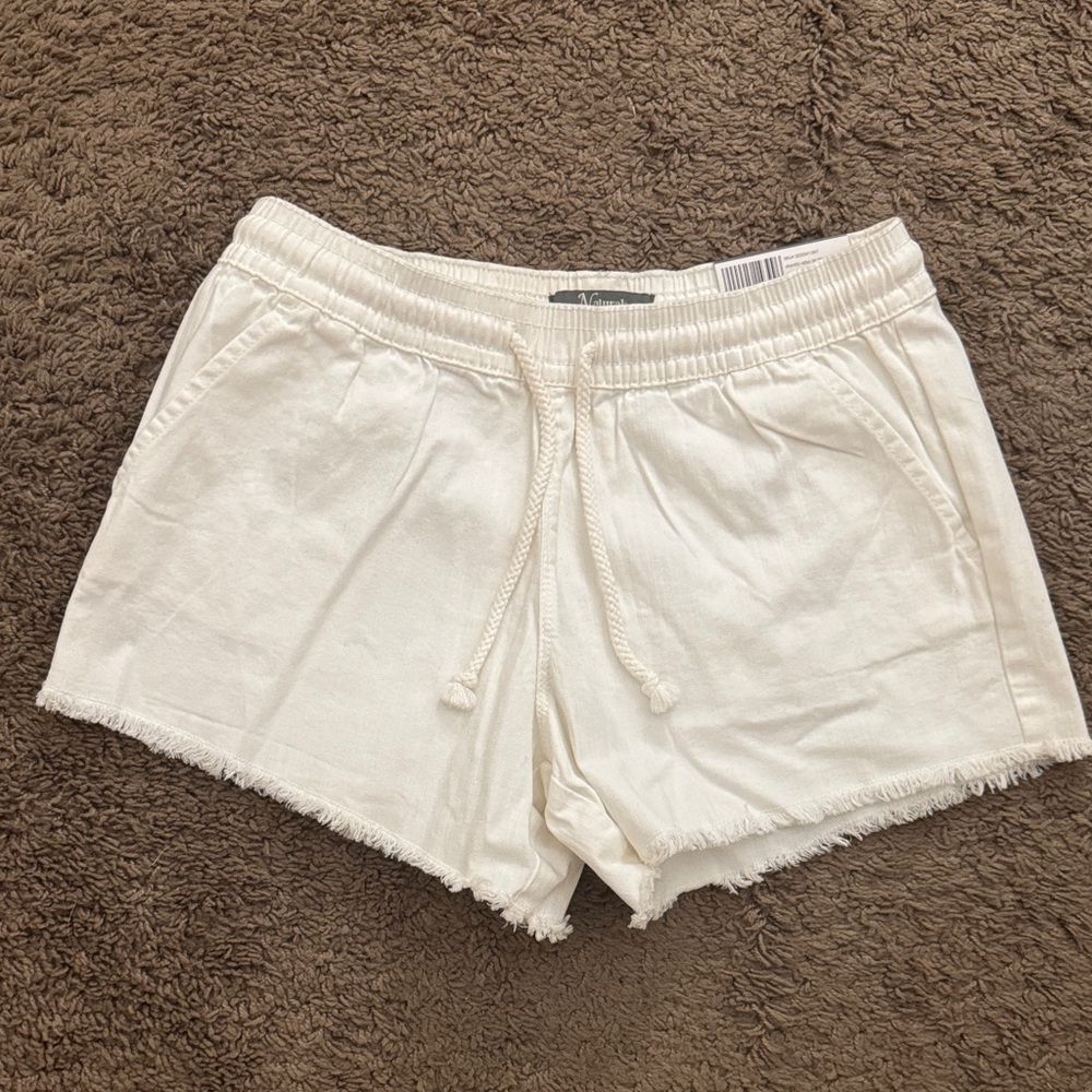 Natural Reflections High Waist Cream Shorts